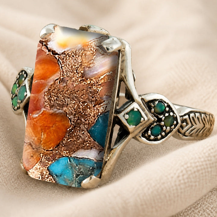 Boho Vintage Stein-Ring