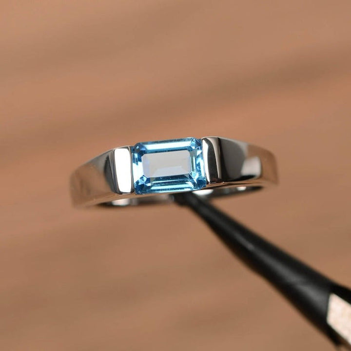 Blauer Juwelen-Statement-Ring