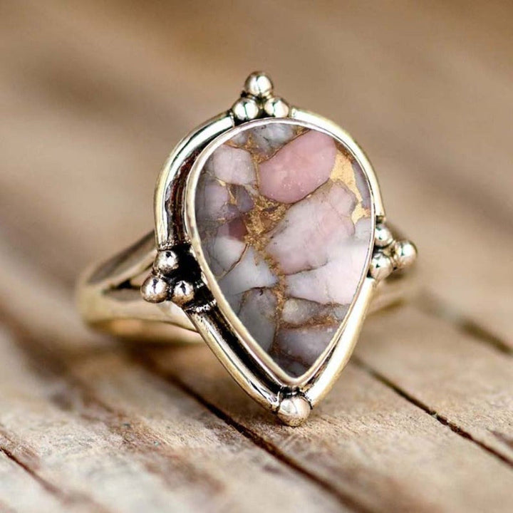 Handgefertigter Boho-Stein-Ring