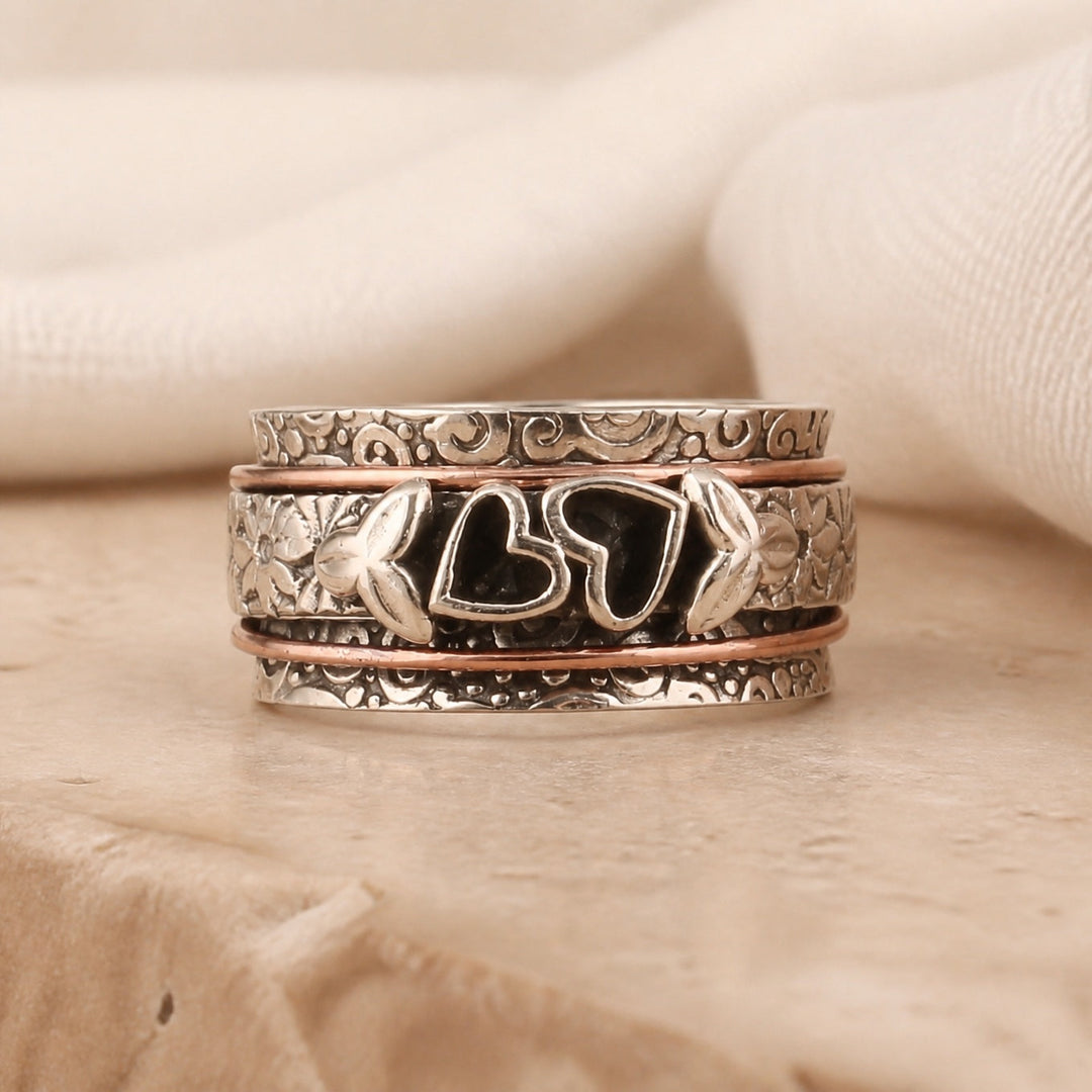 Opaline Heart Treasure Ring