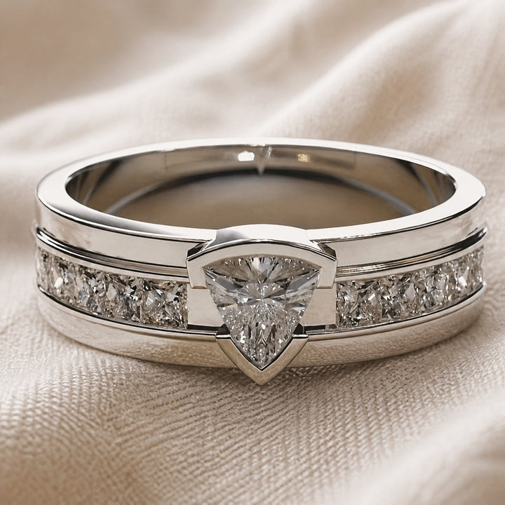 Strahlender Strass Silberring