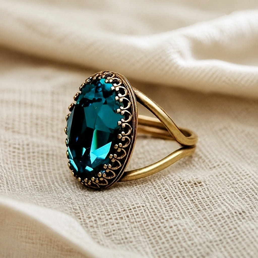 Statement Ring Saphirblau Celestial