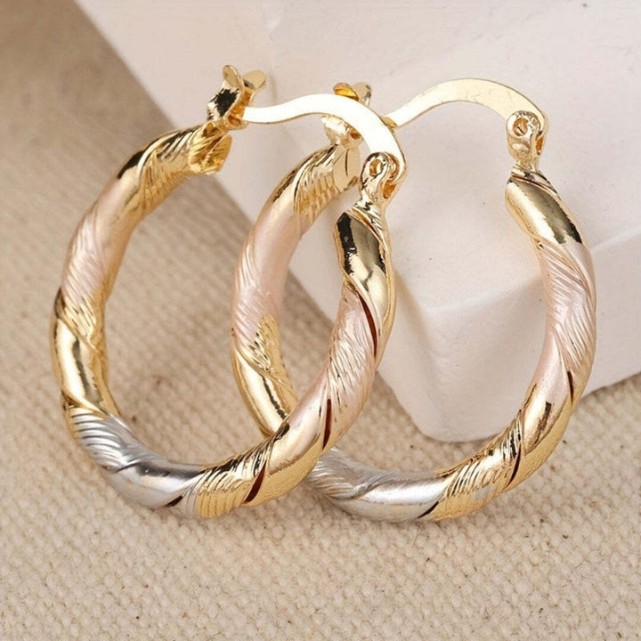 Vintage runde Creolen in Gold Silber und Roségold