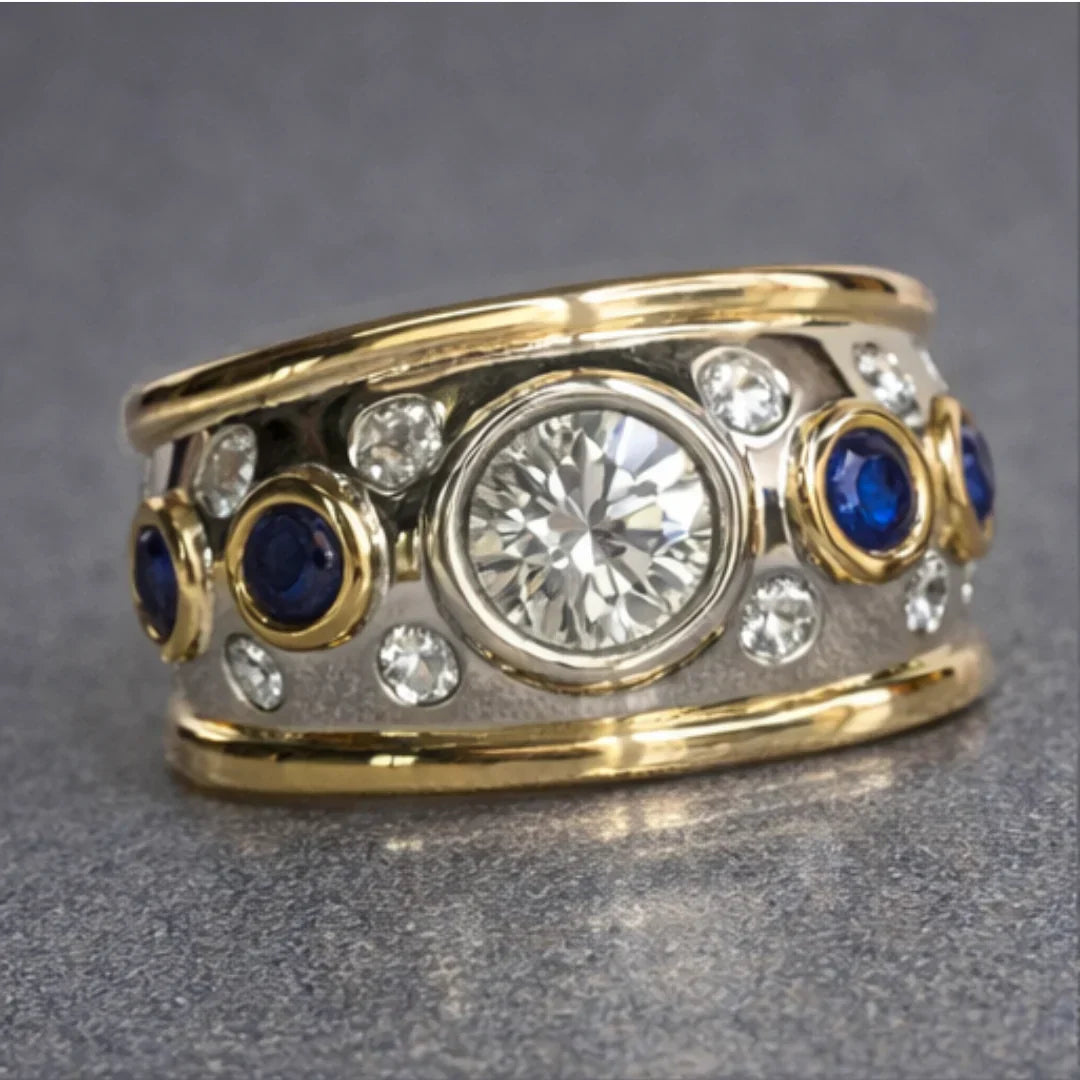 Vintage Gold Oval Stone Ring