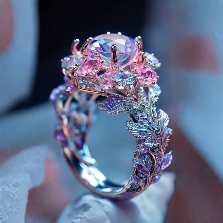 Exotischer versilberter Ring