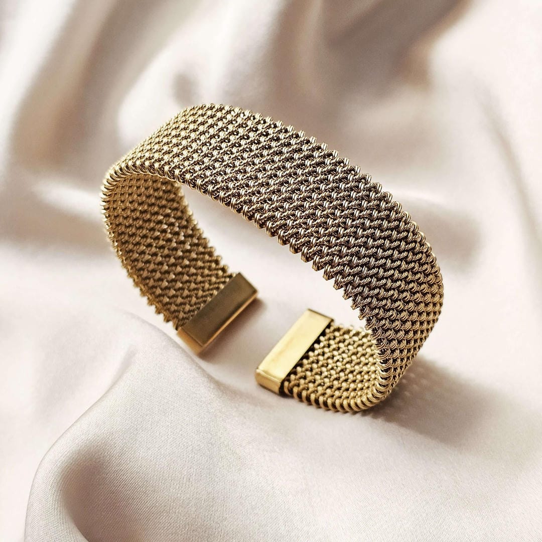 Vintage geflochtenes offenes klassisches Mesh-Armband