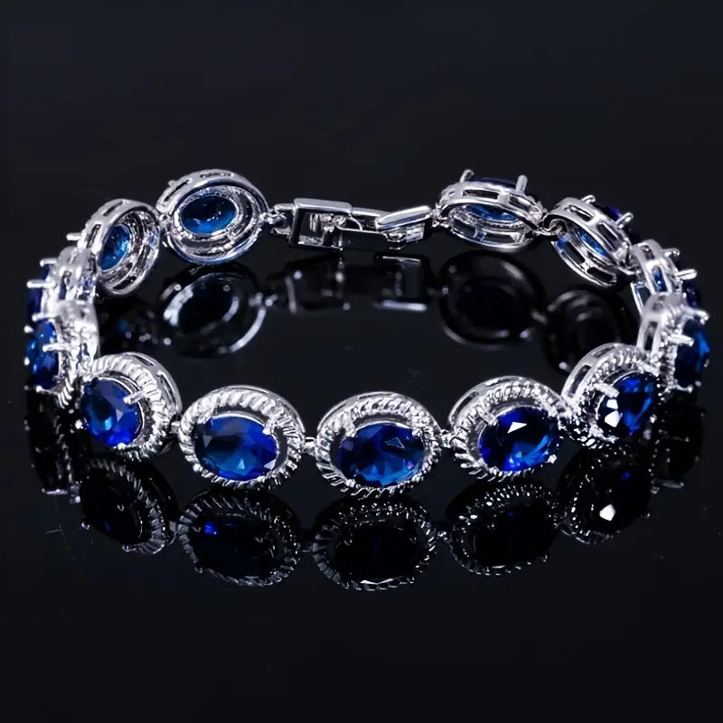 Elegantes fließendes Saphir-Armband