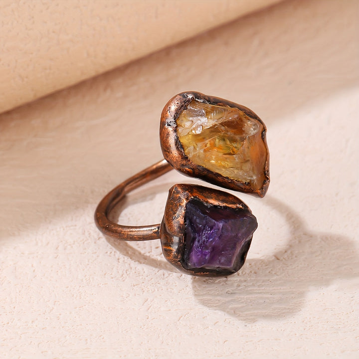 Strahlender Doppelstein-Ring