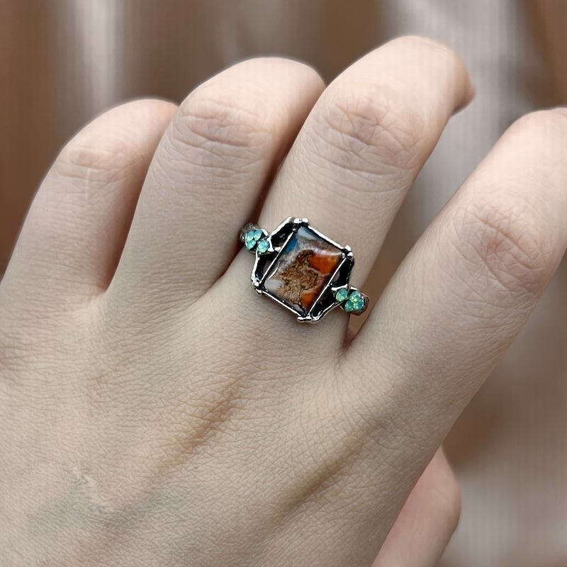 Boho Vintage Stein-Ring
