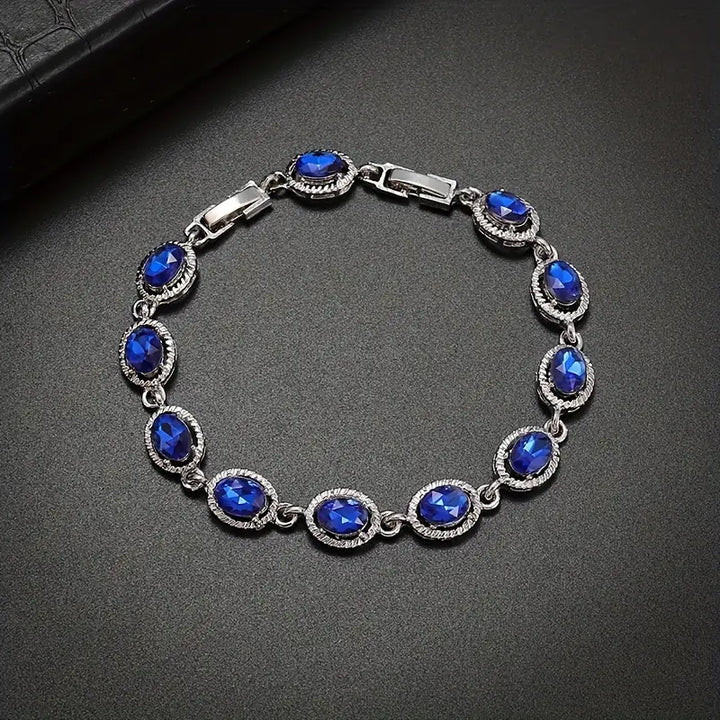 Elegantes fließendes Saphir-Armband