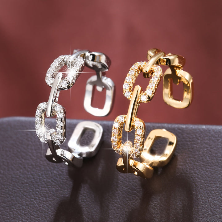 White Gold Shiny Cubic Zirconia Ring