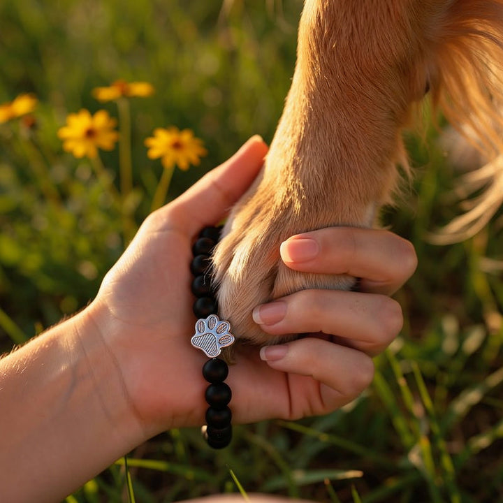 Bequemes Pfoten-Perlen-Armband