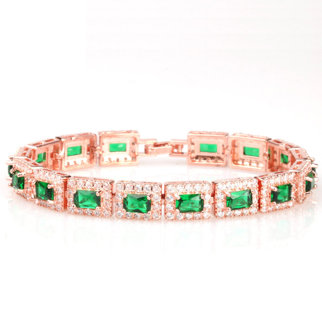 Rosewood Smaragd-Glanz-Armband