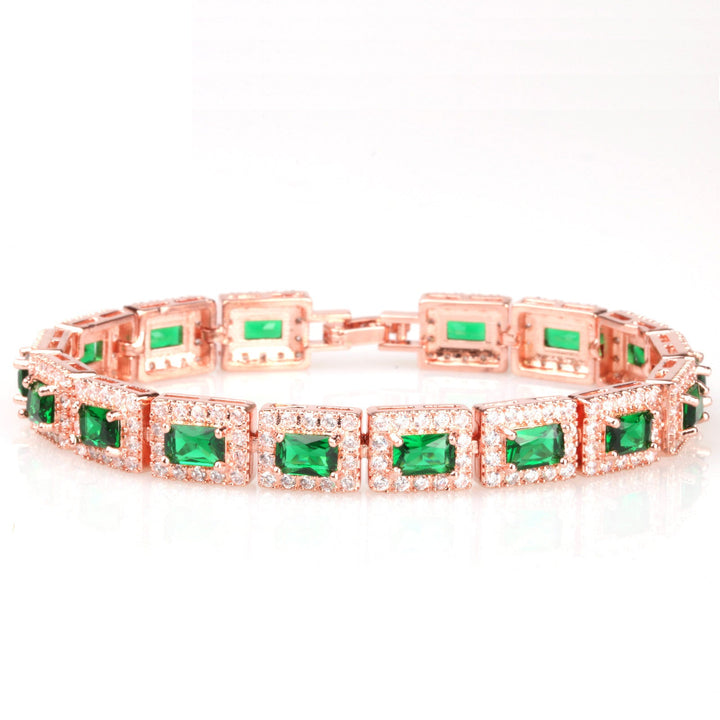 Rosewood Smaragd-Glanz-Armband