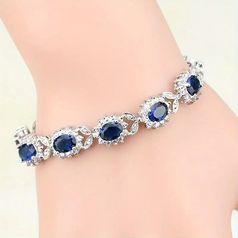 Betörendes Armband mit Saphir-Akzent