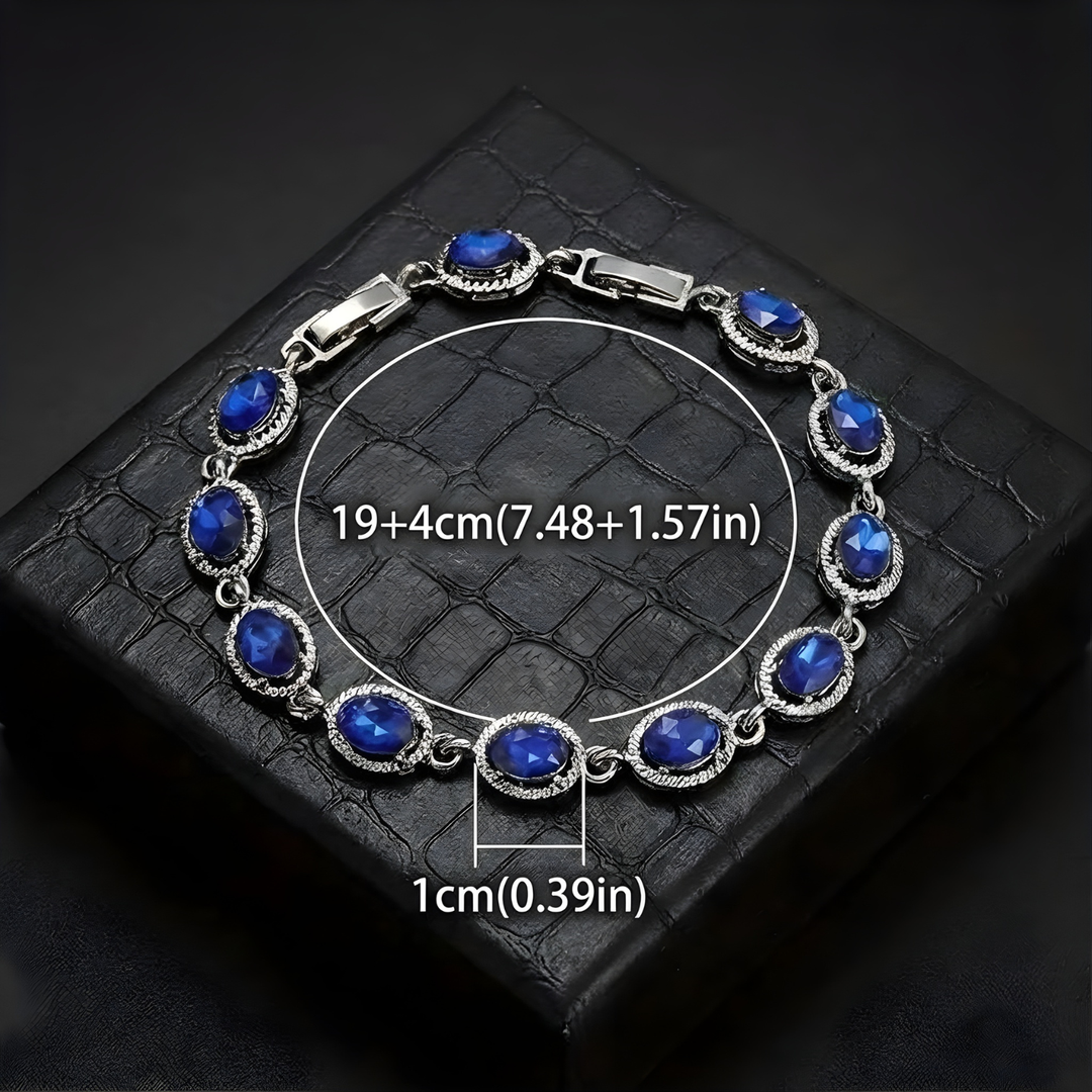 Elegantes fließendes Saphir-Armband