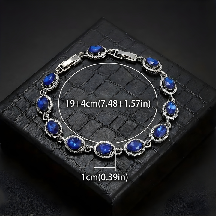 Elegantes fließendes Saphir-Armband