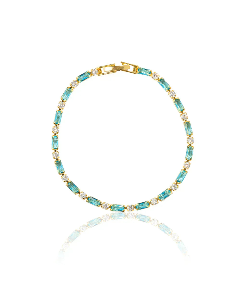 Anmutiges Türkis-Gold-Armband