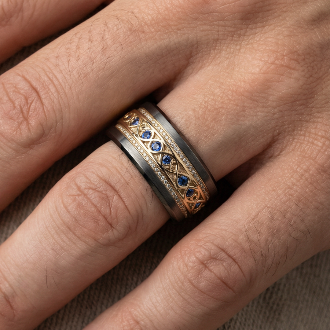 Golden Infinity Ring Vintage