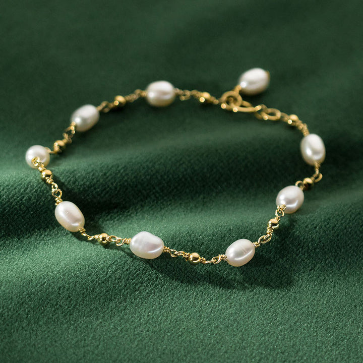 Barock-Perlen-Strang-Armband