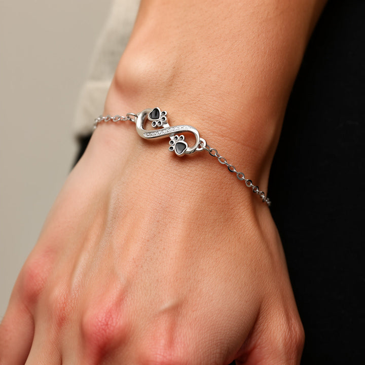 Müheloses Silber-Pfoten-Armband