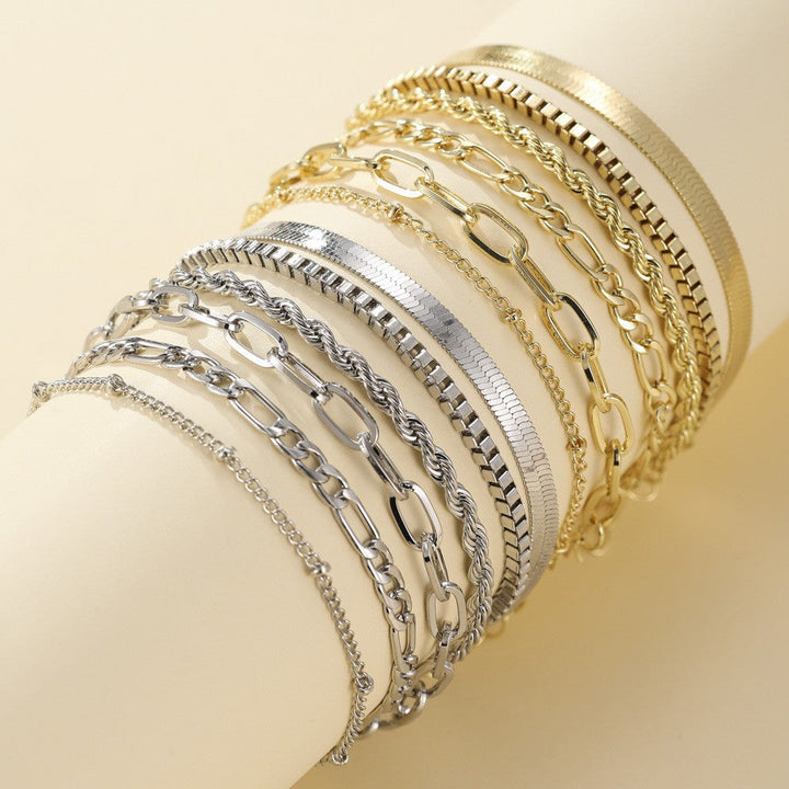 Luxuriöses geschichtetes Armband-Set