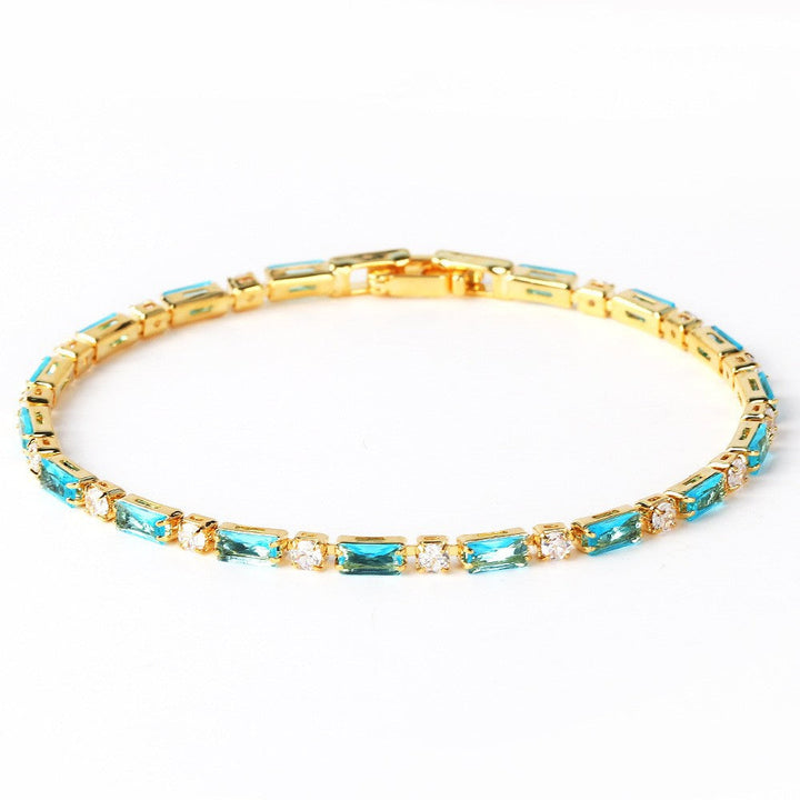 Funkelndes Gold-Türkis-Armband