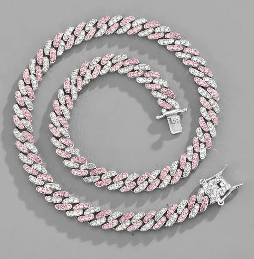 Elegantes kubanisches Rosé-Saphir-Armband