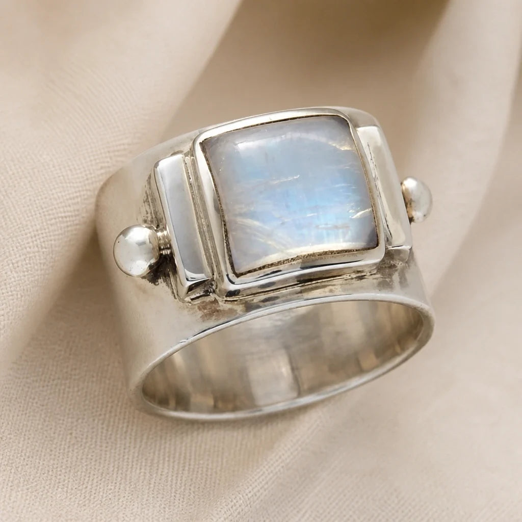 Retro Boho Mondstein-Ring