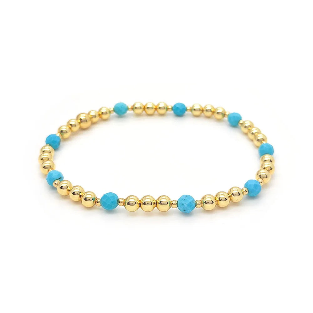 Markantes Türkis-Charm-Armband
