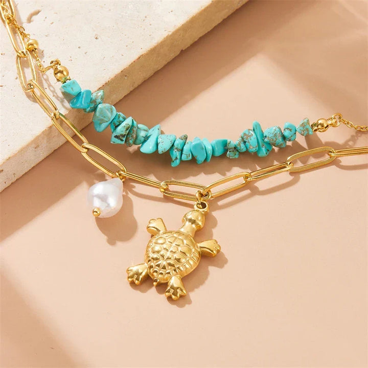 Einzigartiges Türkis-Schildkröten-Armband