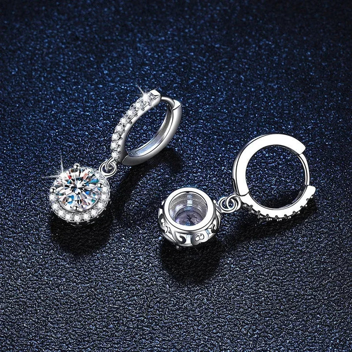 Ohrringe aus Sterlingsilber mit 1 Karat Moissanit