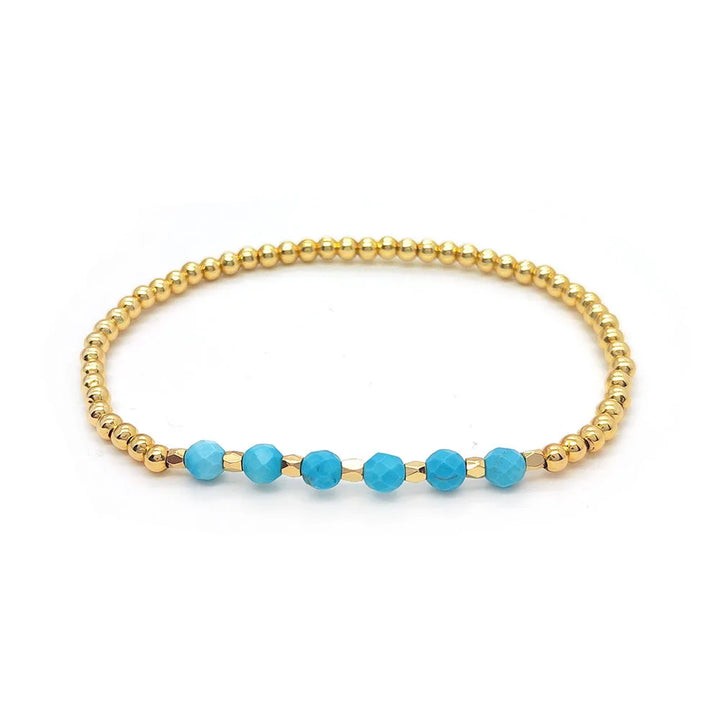Markantes Türkis-Charm-Armband