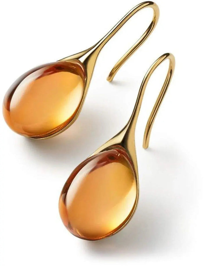 Kristall-Tropfen-Ohrringe in Gold und Silber