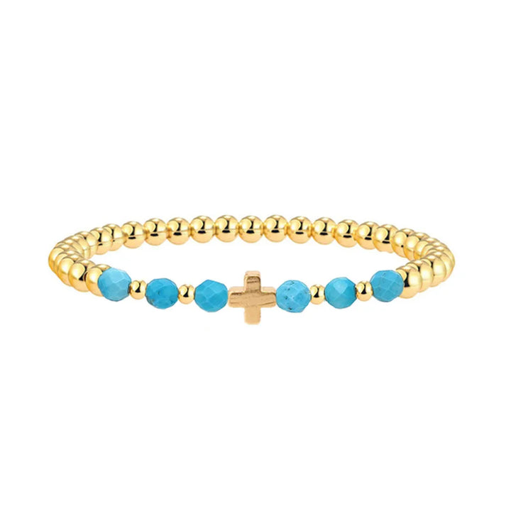 Markantes Türkis-Charm-Armband