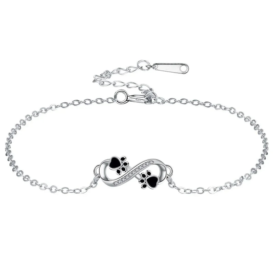 Müheloses Silber-Pfoten-Armband