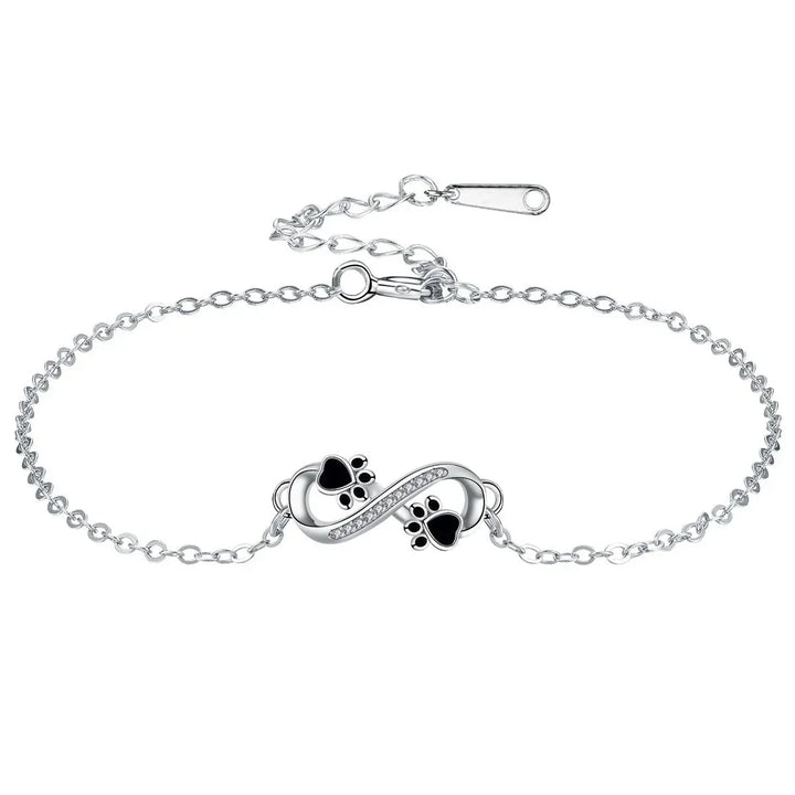 Müheloses Silber-Pfoten-Armband
