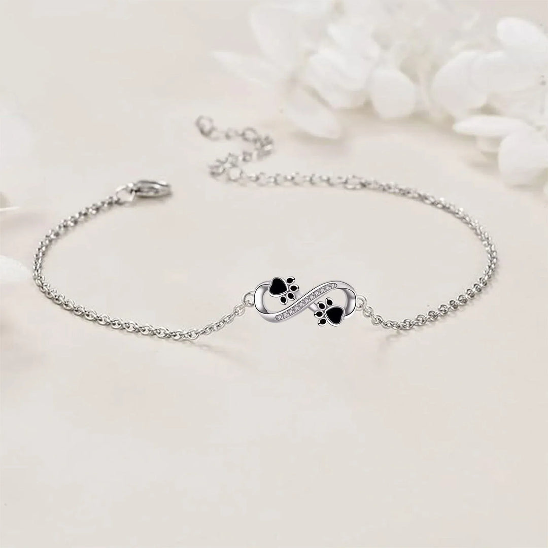 Müheloses Silber-Pfoten-Armband
