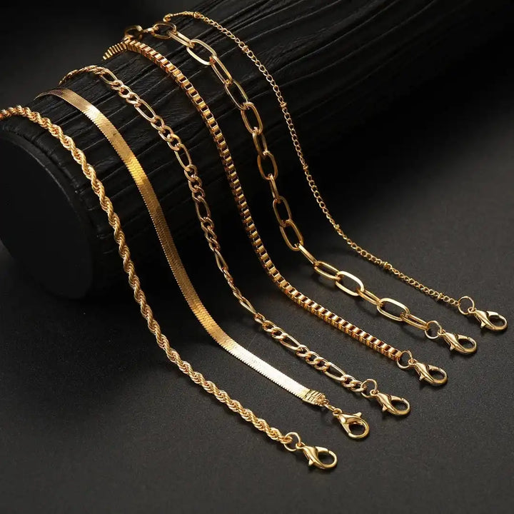 Boho Retro kubanisches Armband-Set