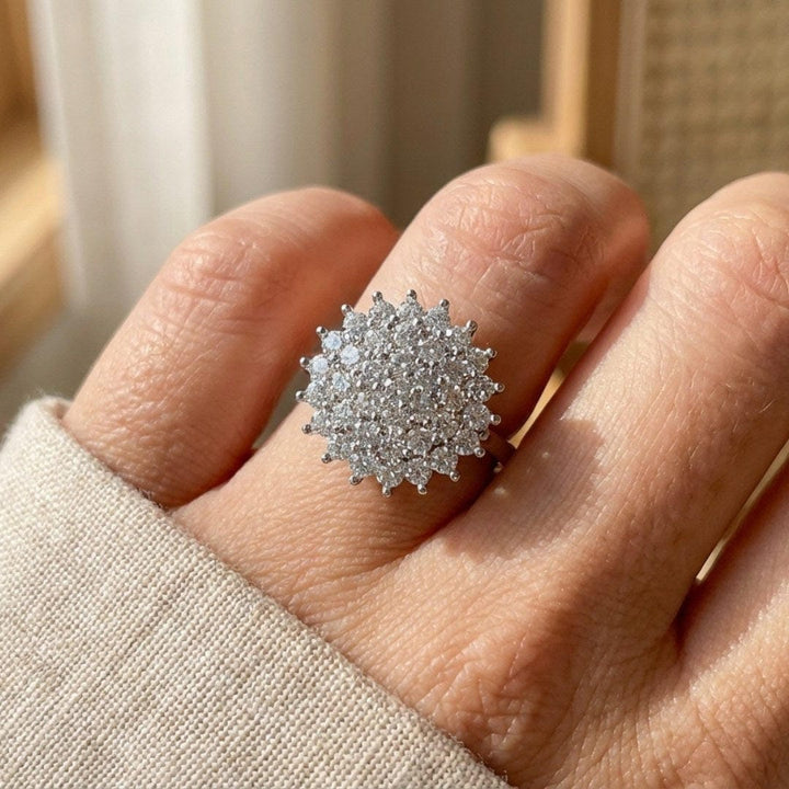 Kristall Cluster Halo Statement Ring