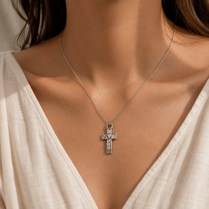 Vintage Boho Kreuz-Kette