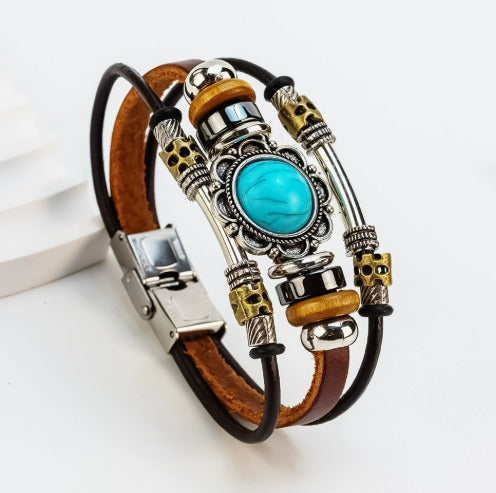 Vintage Türkis-Armband mit Schnalle