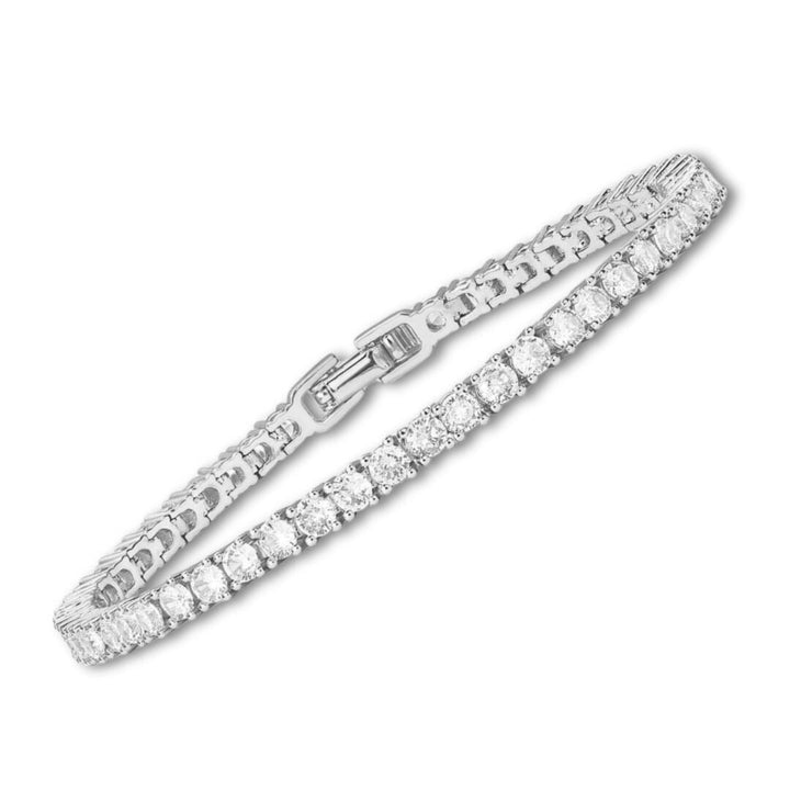Double Row Crystal Tennis Bracelet