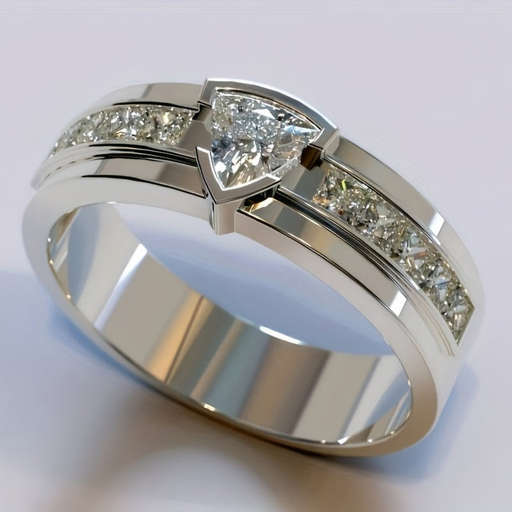 Strahlender Strass Silberring