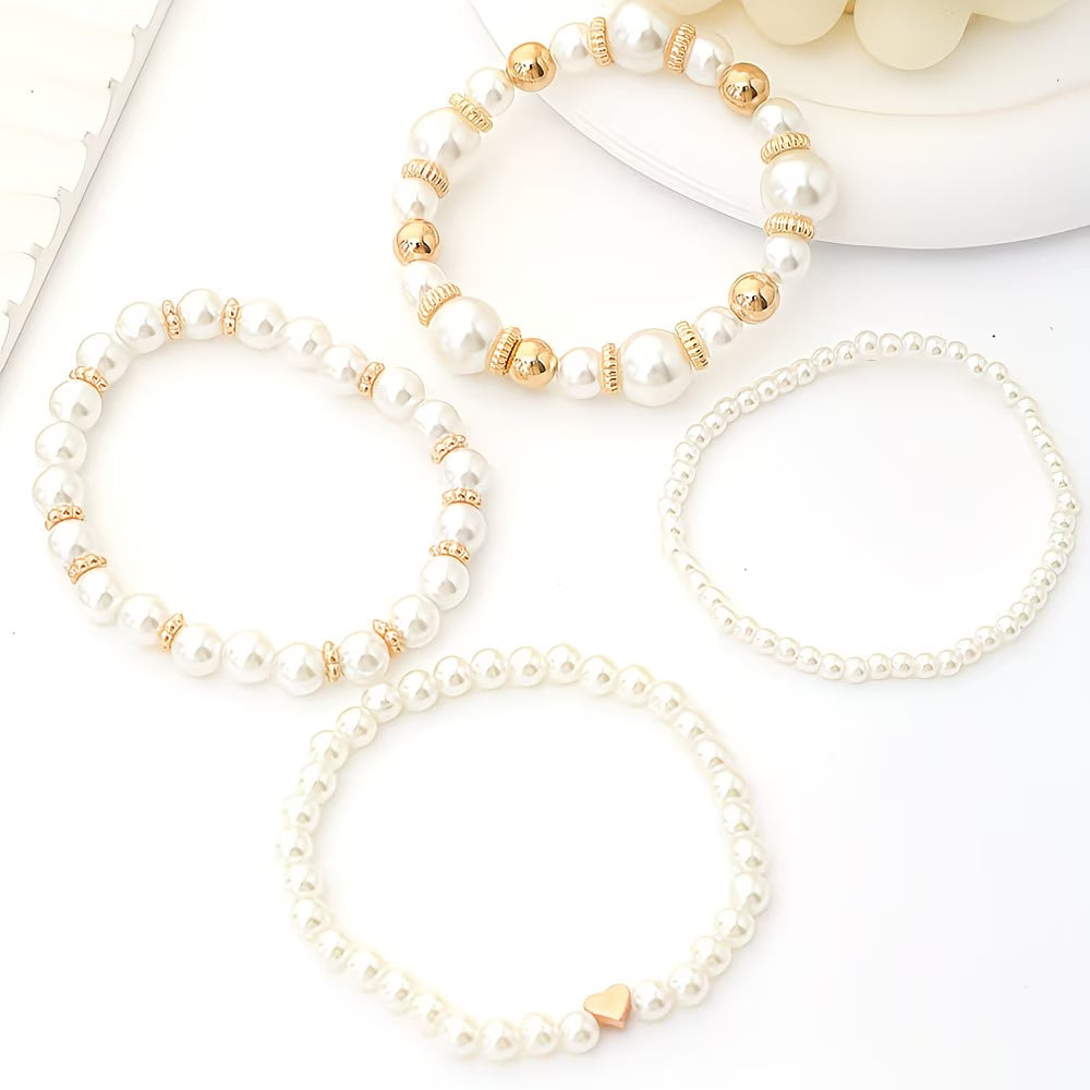Perlen-Stapel-Armband 8er-Set