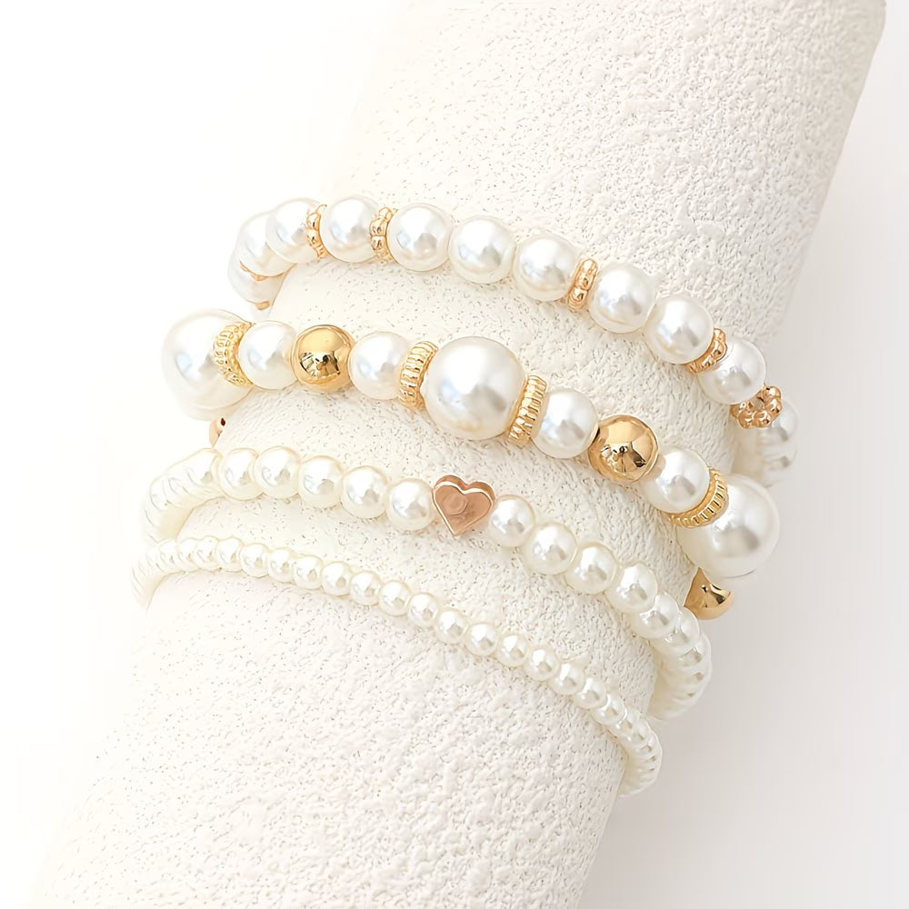 Perlen-Stapel-Armband 8er-Set