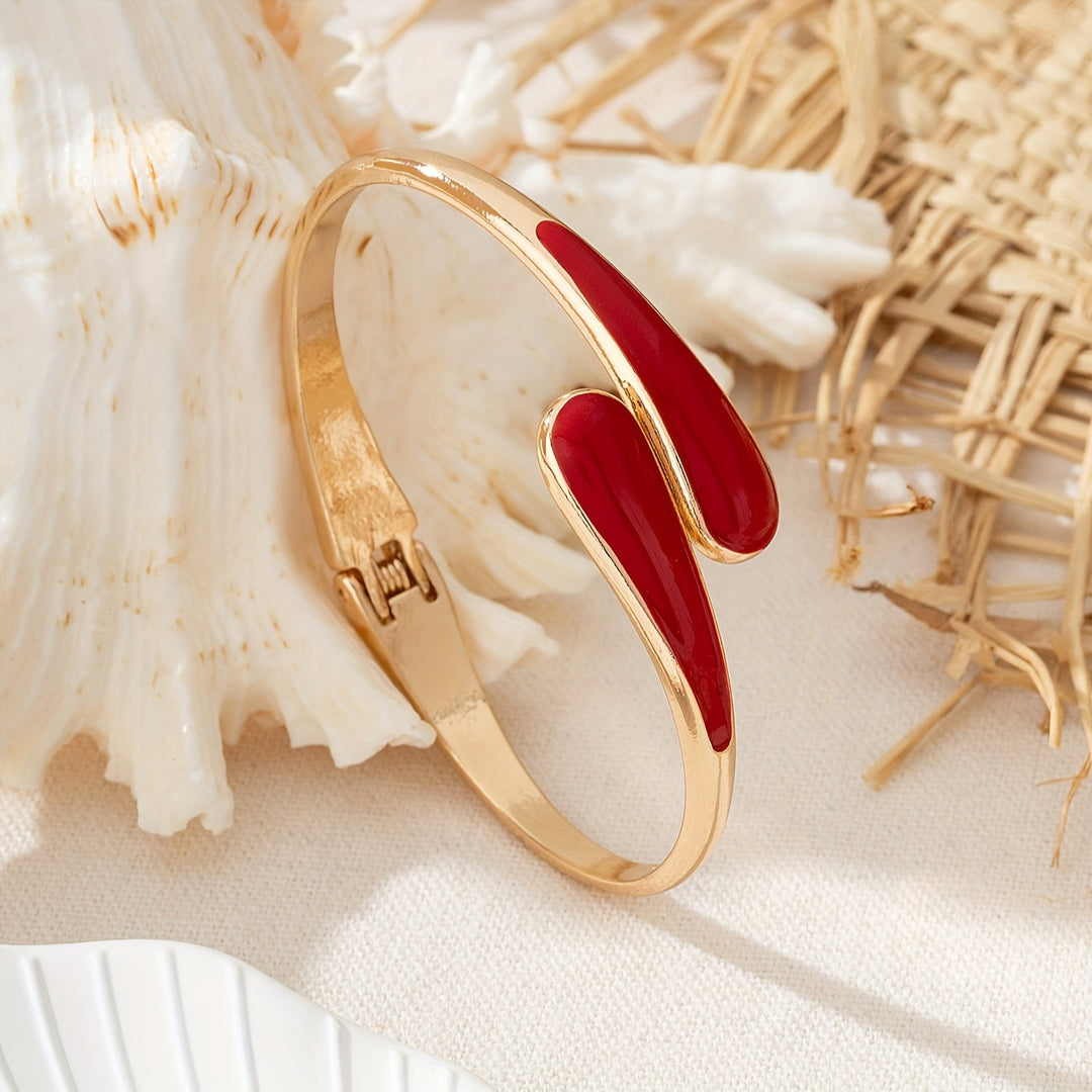 Elegantes Emaille-Glasur Gold-Armband