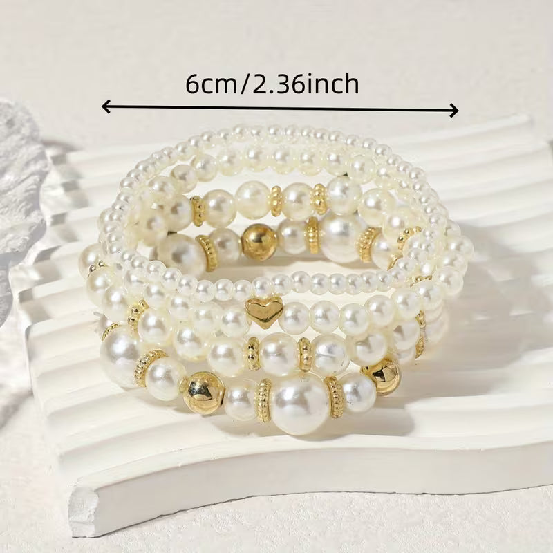 Perlen-Stapel-Armband 8er-Set