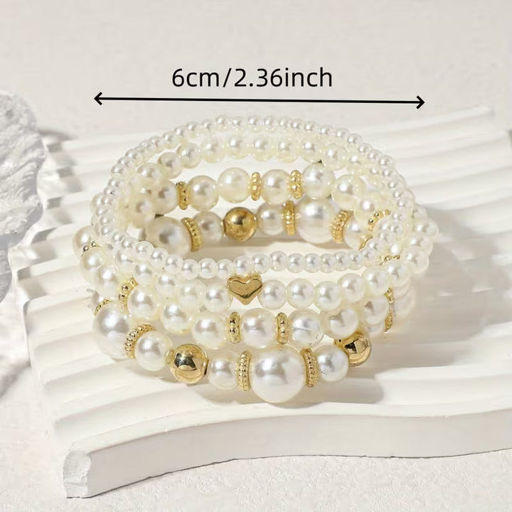 Perlen-Stapel-Armband 8er-Set