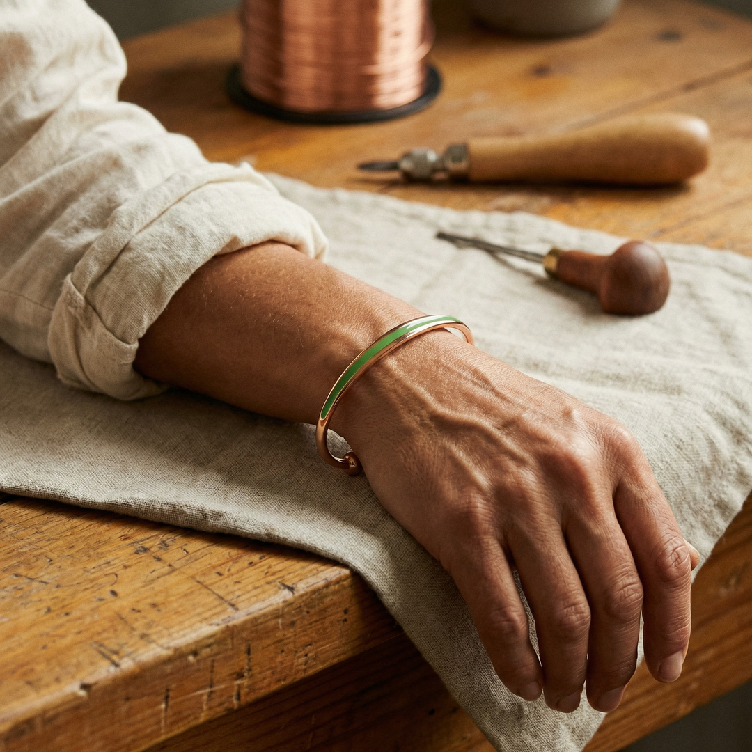 Jade Kupferarmband